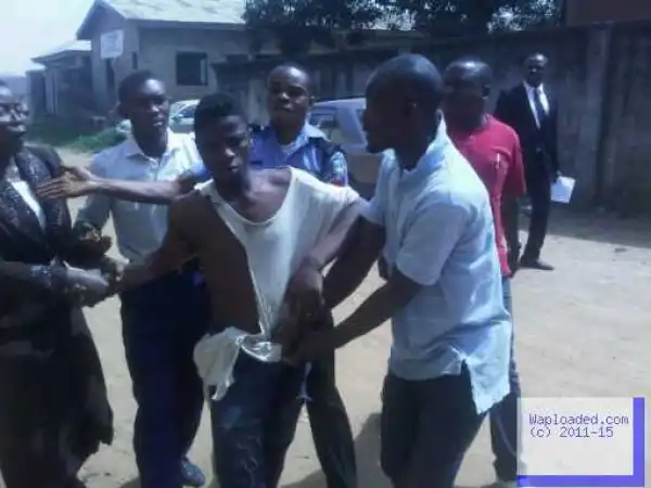 Photos: Man Jumps Off Storey Building In Lagos To Evade Court Trial